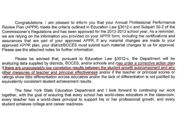 NYSED Letter
